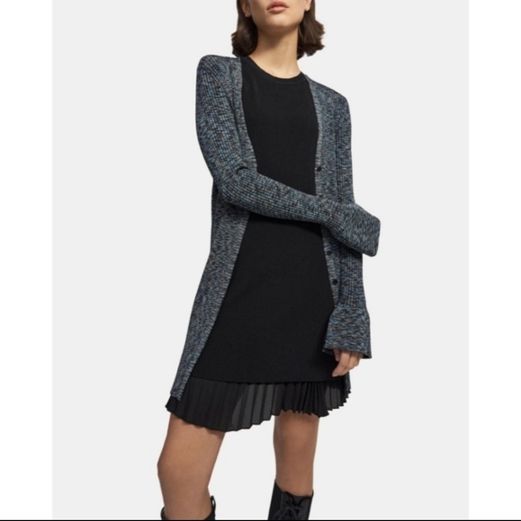 Theory Ribbed Cardigan and Shirt Set - Picture 7 of 7